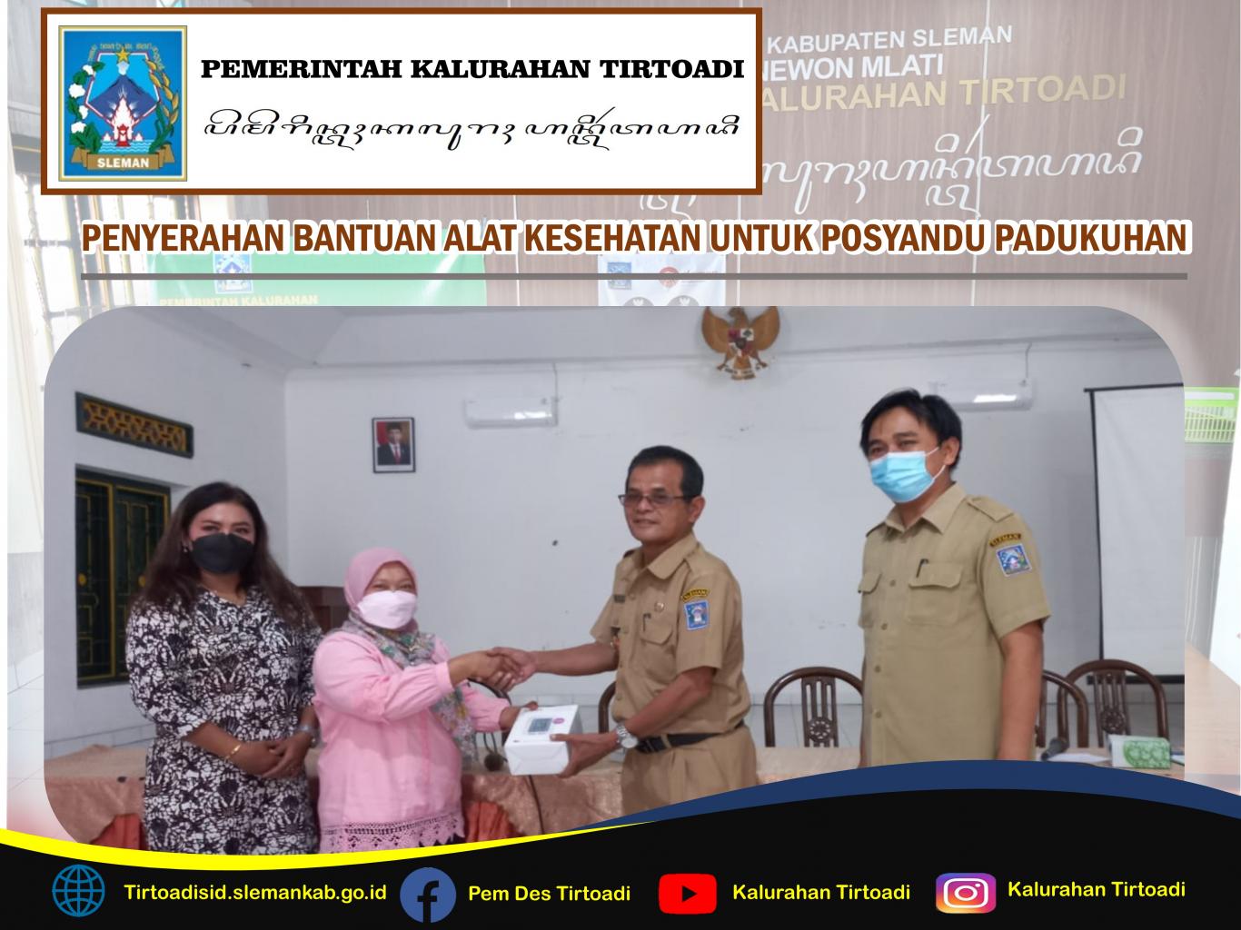 PENYERAHAN BANTUAN ALAT KESEHATAN UNTUK POSYANDU PADUKUHAN
