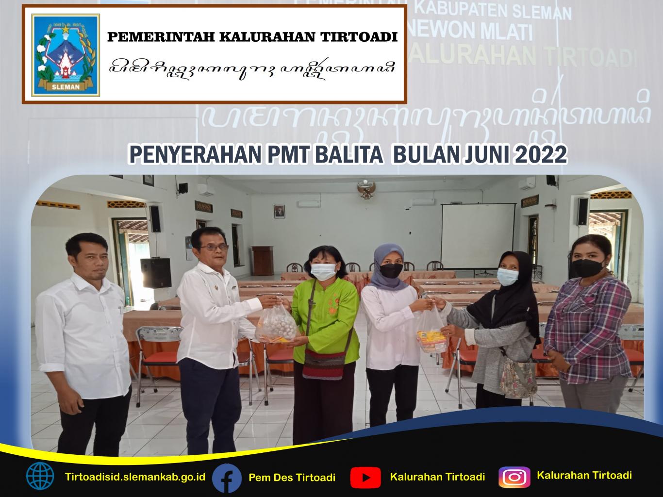 PENYERAHAN PMT BALITA UNTUK BULAN JUNI 2022