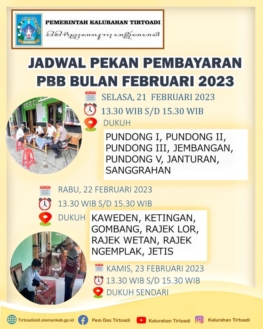 PELAYANAN PEKAN PEMBAYARAN PBB-P2 BULAN FEBRUARI 2023