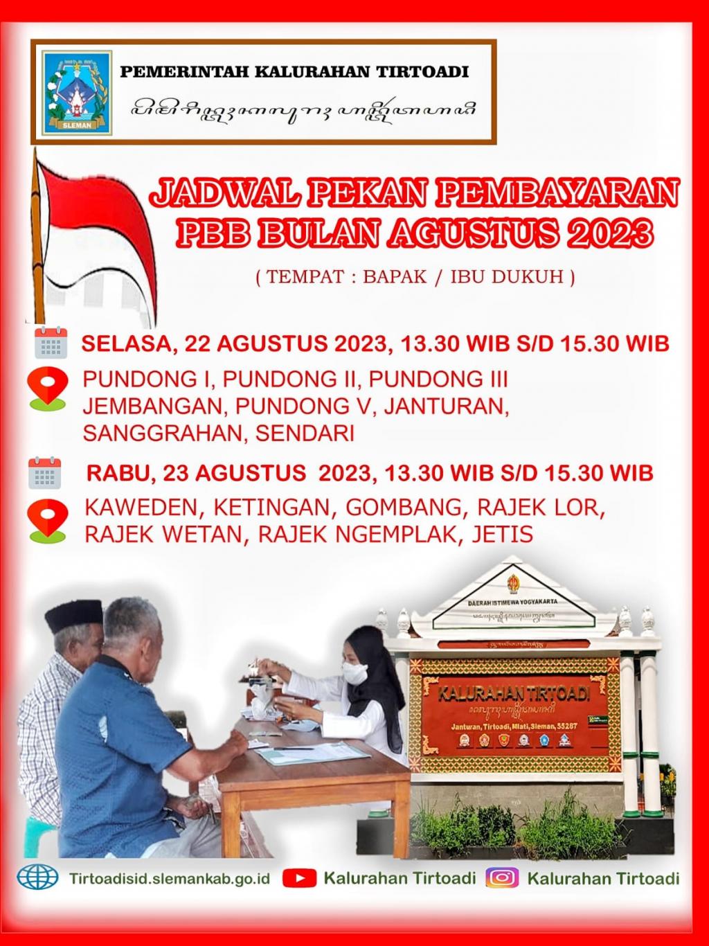 JADWAL PEKAN PBB BULAN AGUSTUS 2023