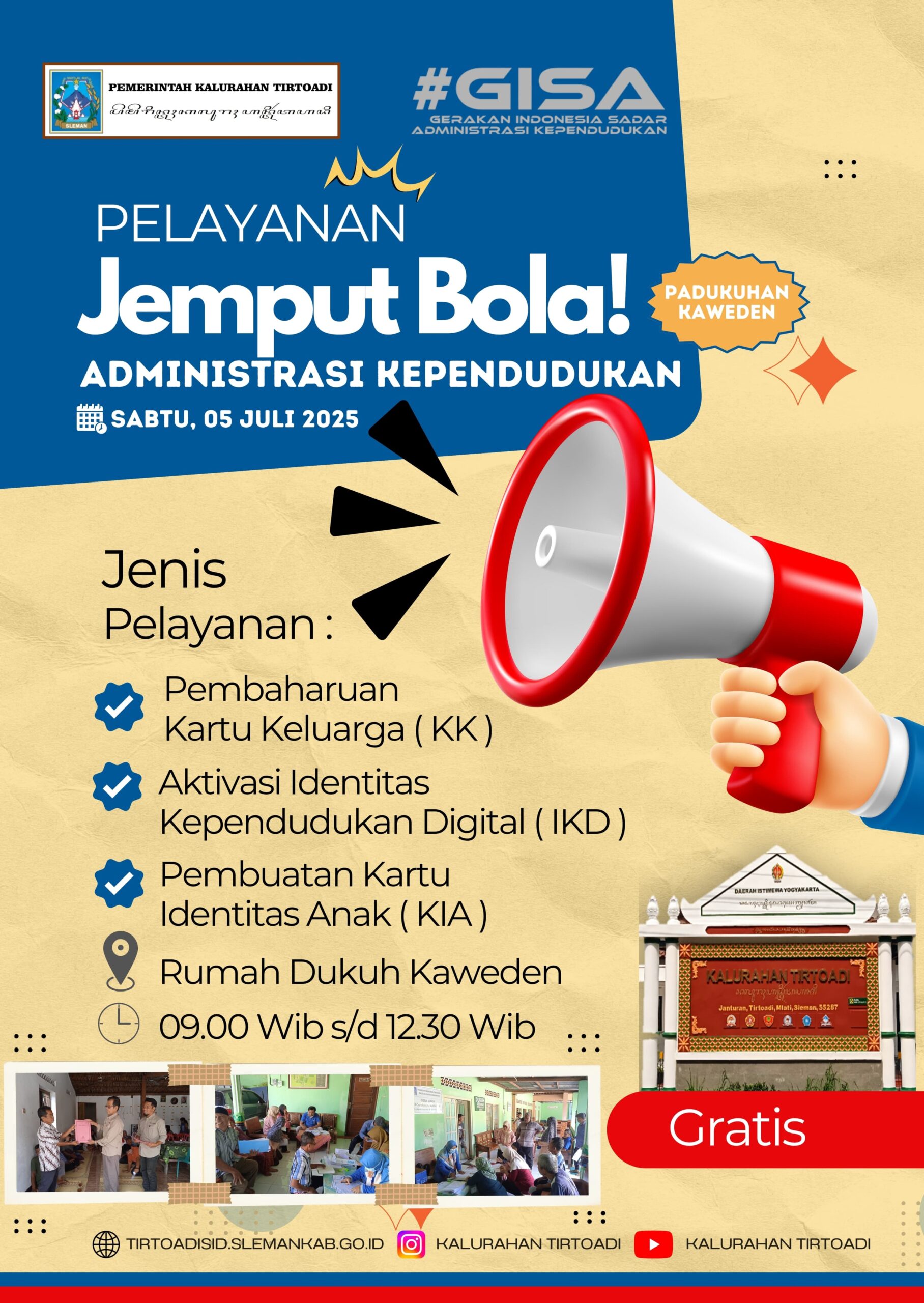 PELAYANAN JEMPUT BOLA ADMINISTRASI KEPENDUDUKAN PADUKUHAN KAWEDEN TAHUN 2025