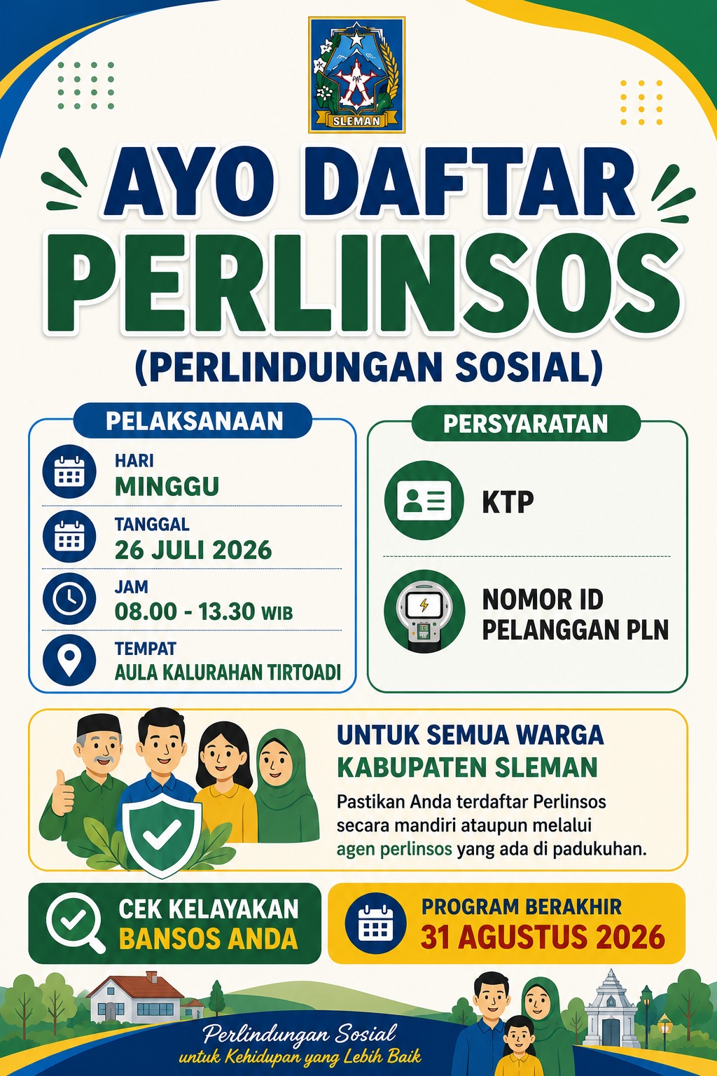 PENDAFTARAN PERLINSOS ( PERLINDUNGAN SOSIAL)